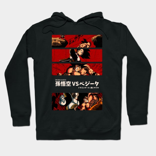 GOKU VS VEGETA Hoodie by Black Kitsune Argentina